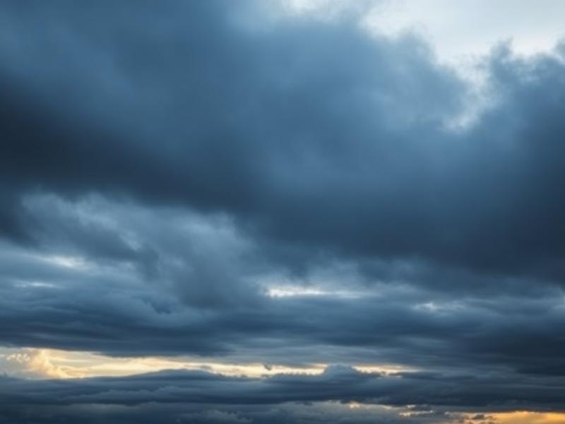Layered Icelandic sky with dramatic clouds